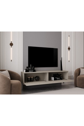 Melura Tv Ünitesi - Tv Sehpası 160 Cm Duvara Monte %100 Mdf Kumtaşı
