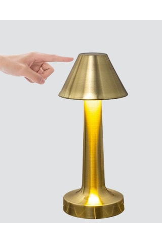 Modern - 580 - Metal Masa Lambası 3 Işık Renkli Kademesiz - Csmo-tex - Parlaklık Ayarlı Beyaz Işık