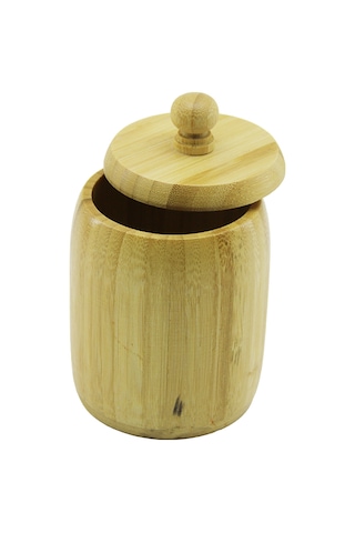 Kapaklı Ahşap Bambu Şekerlik 7.5 X 8.5 Cm