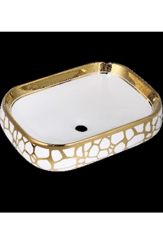 Boheme Mosaic 56cm Altın Lavabo Krom