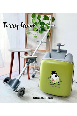 Heybee Luggages Heybee Sevimli Canavar Oturulabilir Yeşil Çocuk Valiz Diğer