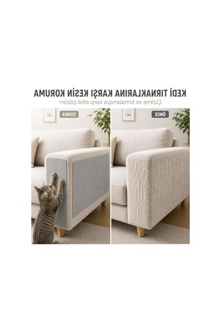 Gri Keçe Kedi Koltuk Koruyucu, 50x40 Cm, Beşli Paket