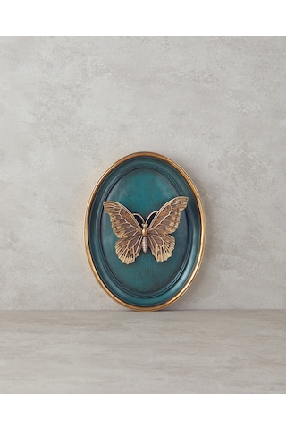 English Home Butterfly Polyresin Duvar Aksesuarı Lacivert