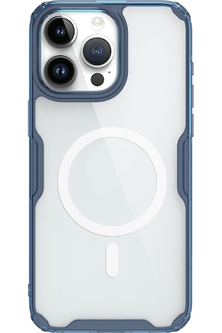 Nillkin Apple Uyumlu iPhone 15 Pro Magsafe Özellikli Nature Tpu Pro Kapak Mavi