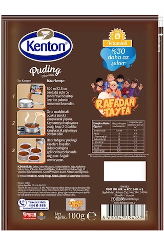 Kenton Rafadan Tayfa Çikolatalı Puding 100 G