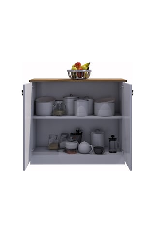 Mutfak Masası Ada Şeklinde Bar Masa Ile Birlikte Azure Mdf Ceviz