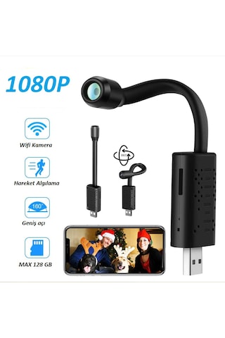 V380 Mini Wifi Usb Güvenlik Kamerası Esnek Tasarım