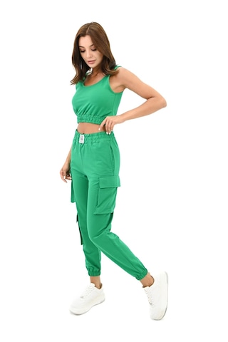Koza Butik Kadın Askılı Crop Bluz Detaylı Eşofman Takımı 3715-23 001