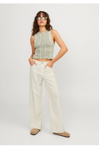 Jack & Jones Kadin Keten Karisimli Pantolon - Lisa 12255422 Vanilla Ice Beyaz