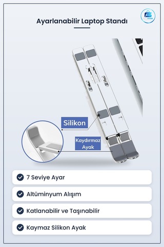Dizüstü Bilgisayar Standı Katlanabilir Ayarlanabilir Taşınabilir