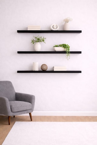 90 Cm 3lü Mat Siyah Mdf Uçan Duvar Rafı Gizli Bağlantı Kitaplık Siyah 90 Cm 3lü Mat Siyah Mdf Uçan Duvar Rafı Gizli Bağlantı Kitaplık Siyah