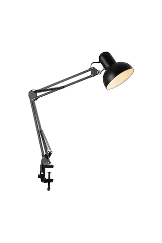 Perro Mandallı Siyah Ders Çalışma Masası Lambası Siyah