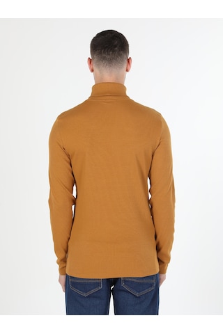 Colin'S Slim Fit Yarim Balikci Düz Sarı Erkek Uzun Kol Tişört Cl1049854_Q1.V1_Yls Sarı