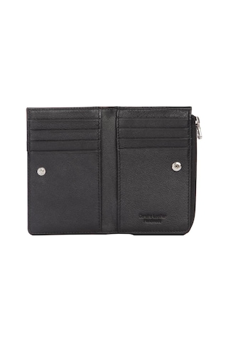 Cengiz Pakel Unisex Hakiki Deri Fermuarlı Kartlık 2512ds - Siyah/kiremit 2512ds-siyah-kiremit