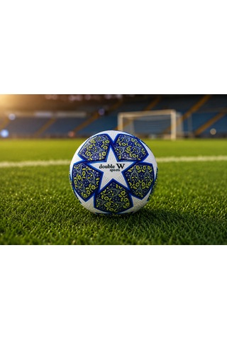 Double W Sports 5 Numara Futbol Topu Dikişli Dayanıklı Antrenman Ve Maç Topu Mavi