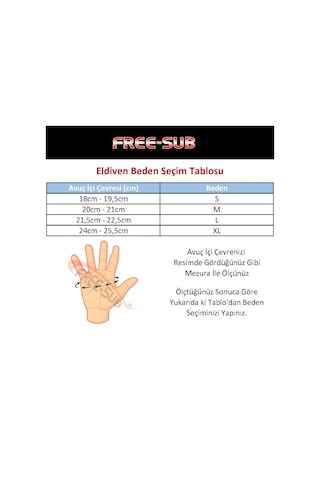 Free-Sub Diver Pro 3mm Aspendos Neopren Dalış Eldiveni Çok Renkli
