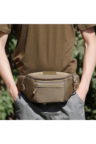 Bel Çantası Erkek Açık Hava Taktik Bel Çantası, Fanny Paketi Spor Bisiklet Paketi Omuz Kemer Çantası, Seyahat Telefon Kılıfı Çantası Erkek İçin 7 Siyah