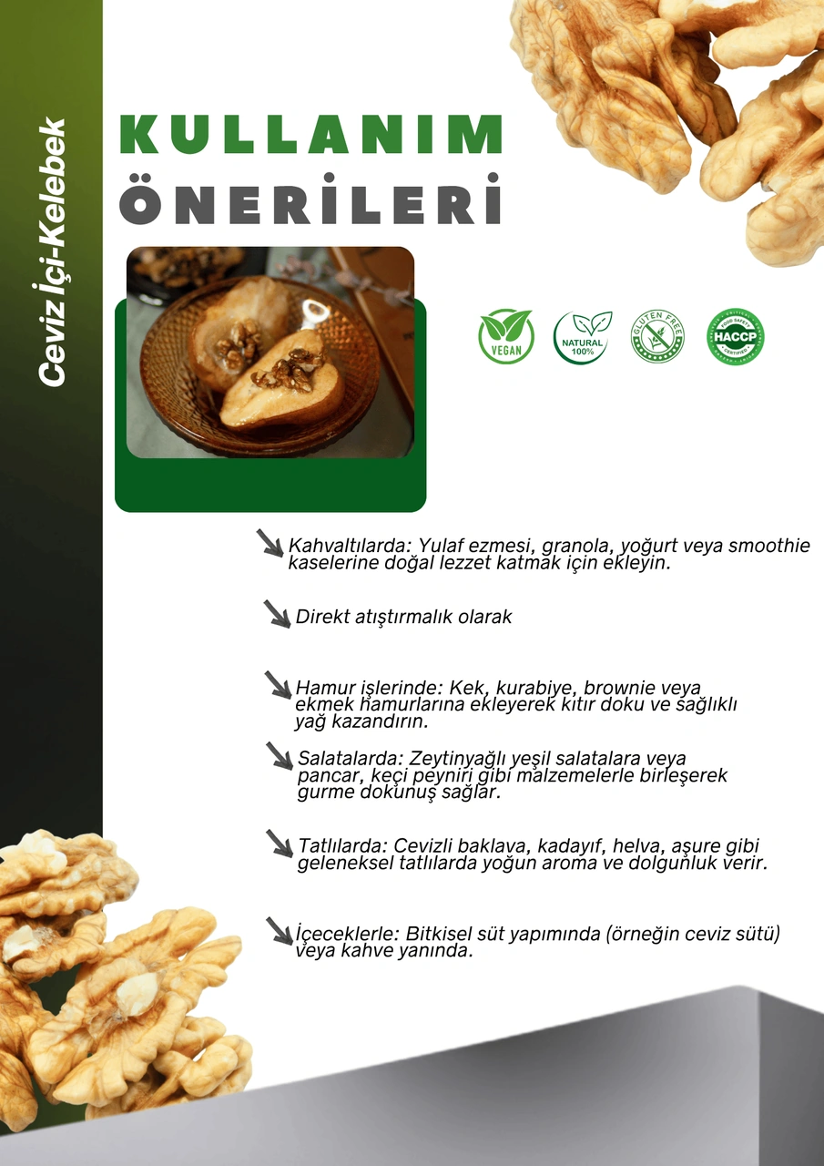 Ceviz İçi Yerli 5kg- Kelebek Walnut Halves 5 KG