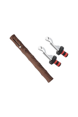 Taşınabilir Şarap Şişesi Açacağı Retro Kırmızı Şarap Şişesi Açacağı Şarap Şişesi Tirbuşon Folyo Kesici Cork Çektirme Bar Aracı Piston Tipi Şarap Tıpaları