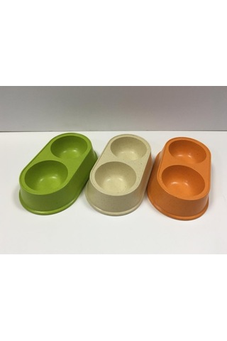 Bobo İkili Kedi Mama ve Su Kabı 2 x 150 ML Çok Renkli