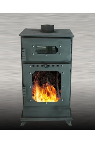 Pelet Sobası - Ms-k002 Manuel Fırınlı Kuzineli Pelet Soba