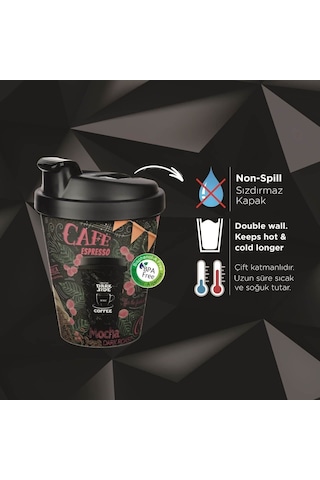 Kahve Bardağı - Termoslu 400ml - 13,5 Oz Çokrenkli