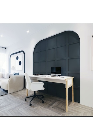 Zenith Çalışma Masası 150cm Beyaz Meşe