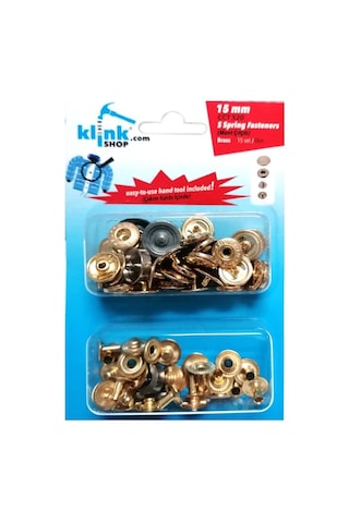 Çıtçıt 15 Mm Kendin Yap Kiti, Mont, Giyim, Çanta, Deri İçin Çekiçle Uygulama Aparatları Ve Gold Renk 15 Adet Al Diğer