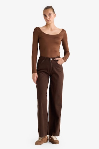 Defacto Kare Yaka Uzun Kollu Çıtçıtlı Body G1403ax25aubn321 Kahve