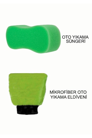 2'li Oto Yıkama Kurulama Araç Cam Temizlik Mikrofiber Bez Sünger