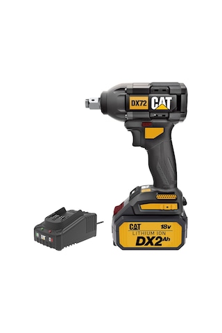 Cat DX72BC 18Volt/2.0Ah Li-ion Tek Akülü Şarjlı 350Nm Kömürsüz Profesyonel Somun Sıkma