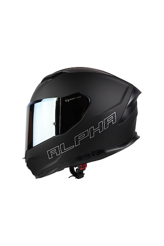 Pilot Alpha Sv Mat Siyah Kapalı Motosiklet Kaskı Siyah