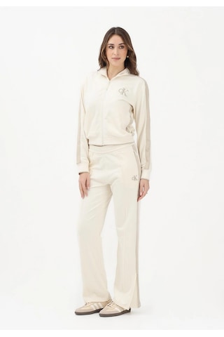 Calvin Klein Lv047e225g Stretch Terry Track Kadın Eşofman Altı Beyaz