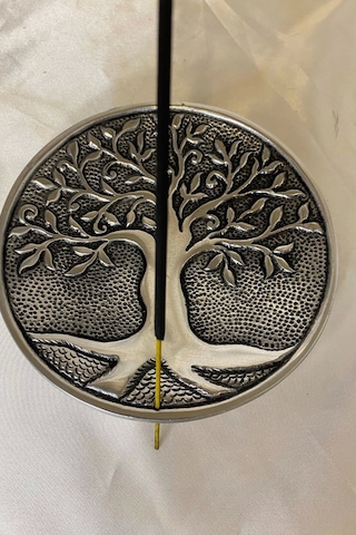 Çubuk Tütsülük İşlemeli Çelik Gümüş Hayat Ağacı Yaşam Ağacı