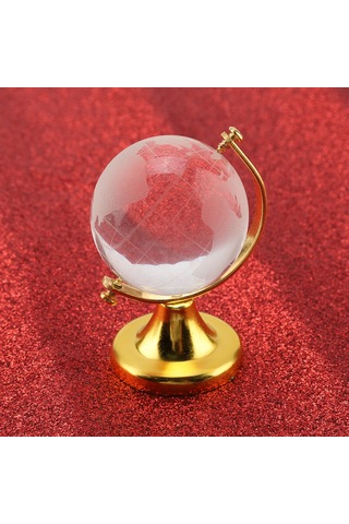 Springsun Altın Kristal Dünya Haritası Küre: Ev Ofis Dekorasyonu, Hediye Ve Fotoğraf Decoru