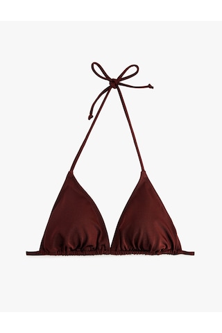 Koton İpli Üçgen Bikini Üstü Kahverengi 6sak10013mm
