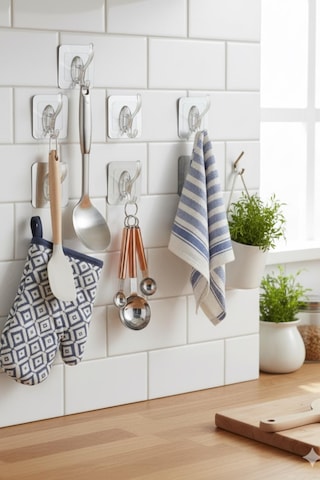 6 Lı Metalize Sarı Gümüş Askı Seti Şeffaf Beyaz