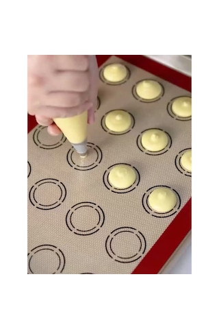 Silikon Yıkanabilir Makaron Yapıcı Fırın Matı 40 30 Cm