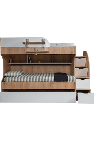 Ranza, Aura Yavrulu Ranza - 2 Adet Comfort Yatak Ceviz-beyaz 241 X 170 X 95 Cm