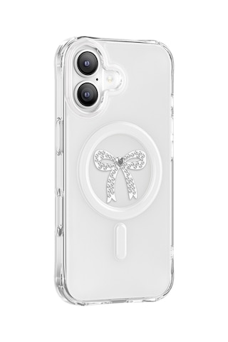 İphone 17 Uyumlu Kılıf M-safe Şarj Özellikli Zore Paris Mova Sert Pc Kapak Şeffaf