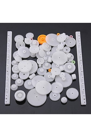 Robotistan 75 Parça Plastik Dişli Çark Seti (DC Motor - DIY - Hobi Seti)