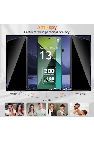Xiaomi Redmi Note 13 Pro 5g Hayalet Ekran Koruyucu Cam 5d Zırh