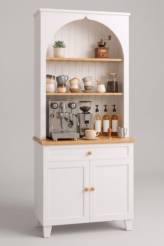 Dapira Kahve Köşesi Coffee Bar Dolabı Çekmeceli Raflı Mutfak Servis Dolabı
