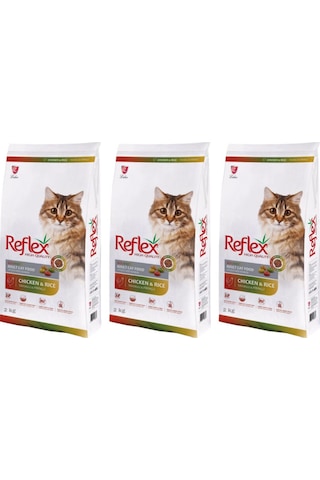 Reflex Tavuklu Renkli Taneli Yetişkin Kedi Maması 3 x 2 KG