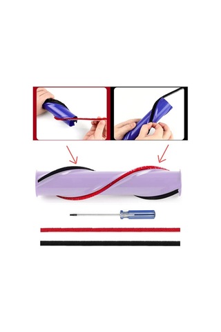 V7 V8 V10 V11 Elektrikli Süpürge Aksesuarları Rulo Fırça Yedek Parçaları İçin 7 Adet Peluş Şerit