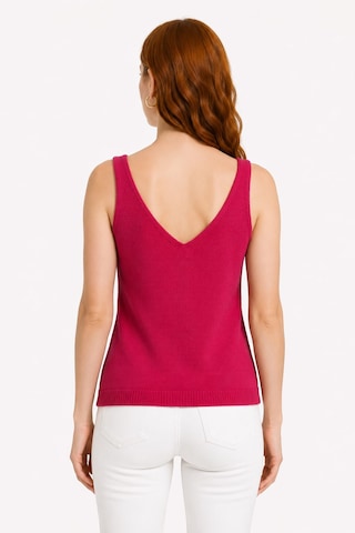 Neden Tekstil Kadın V Yaka Askılı Triko Süprem Atlet T-shirt - Pembe