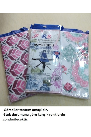 2li Paket Mandaş Lüx Süngerli Ütü Masası Kılıfı Örtüsü Bezi 140x52 Krem