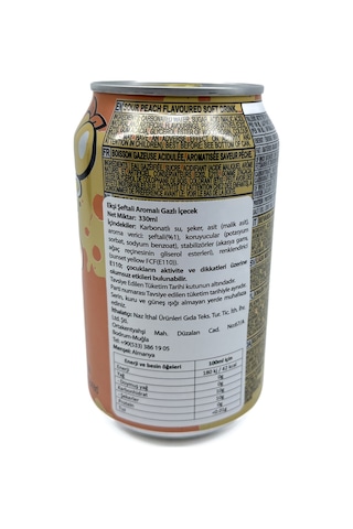 Warheads Sour Peach Soda - Ekşi Şeftali Aromalı Gazlı İçecek 330ml 2 Adet