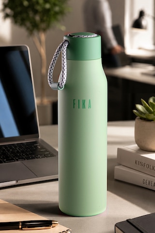 Neoflam Fika Rento Sızdırmaz Vidalı Kapaklı Geniş Ağızlıklı Kolay Taşınabilir Çelik Termos 600 Ml Mint Yeşili