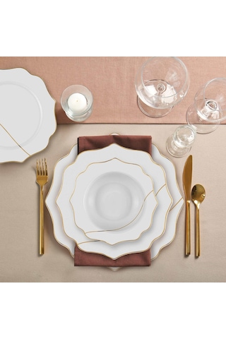 The Mia Dor 24 Parça Yemek Seti - Bone Porselen
